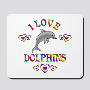 Submarine Dolphins Mouse Pad